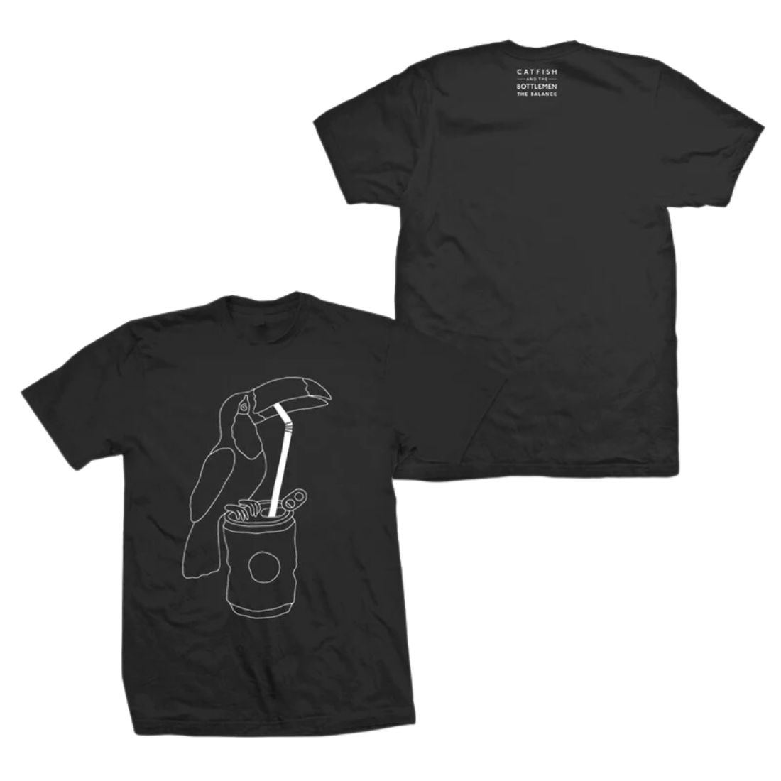 Catfish And The Bottlemen 'Toucan' Official Band T-Shirt - Black, 100% Cotton, Large