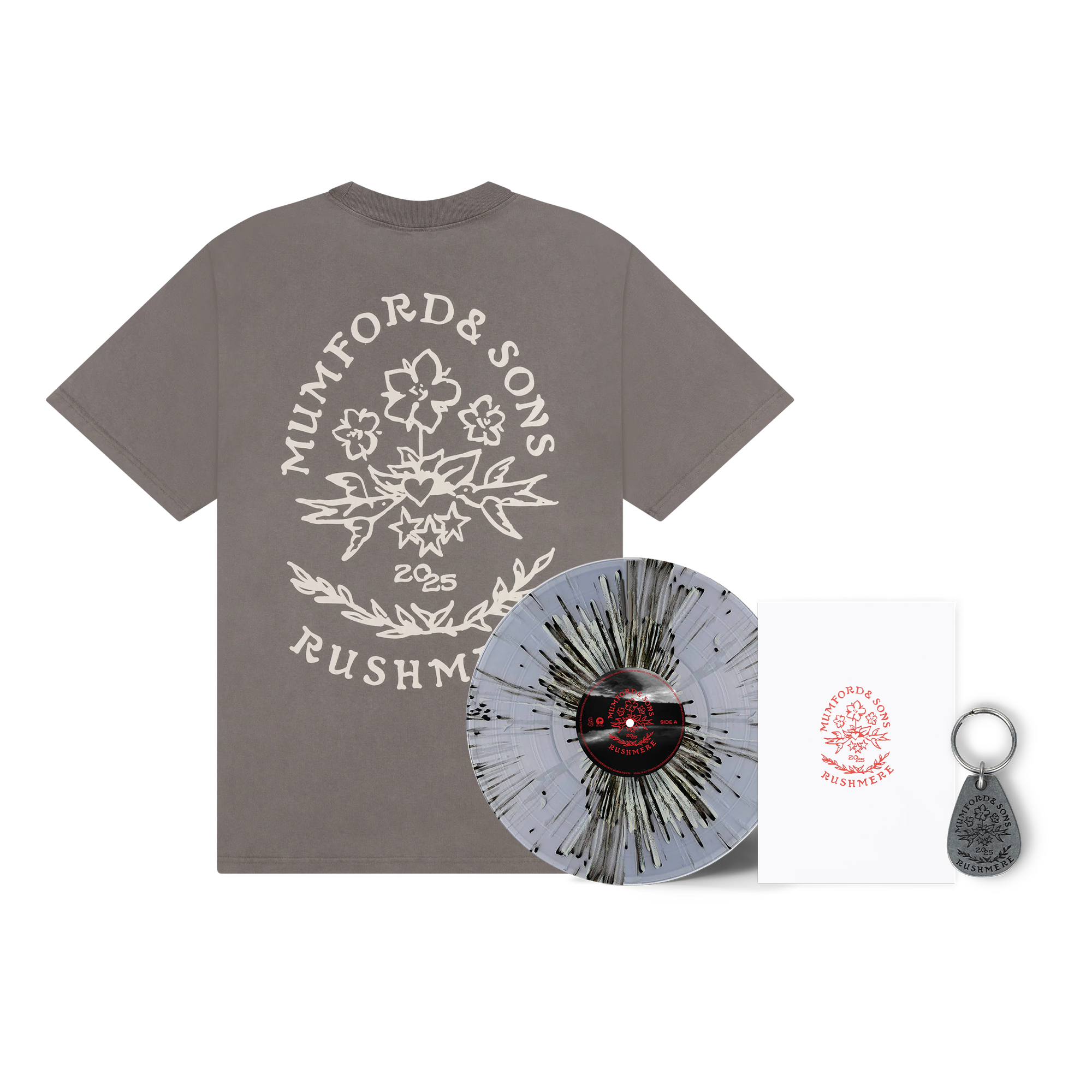 Fairground Transparent Vinyl, CD Zine, Dark Grey Stamp Tee & Stamp Keyring