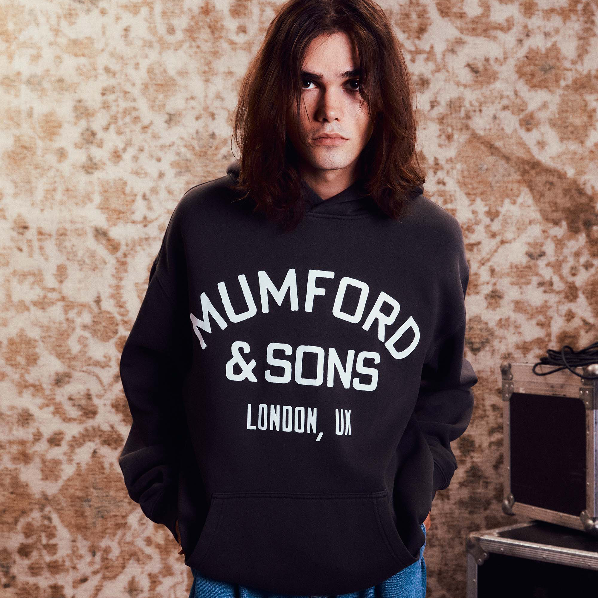 Mumford & Sons  - Black Vintage Logo Hoodie