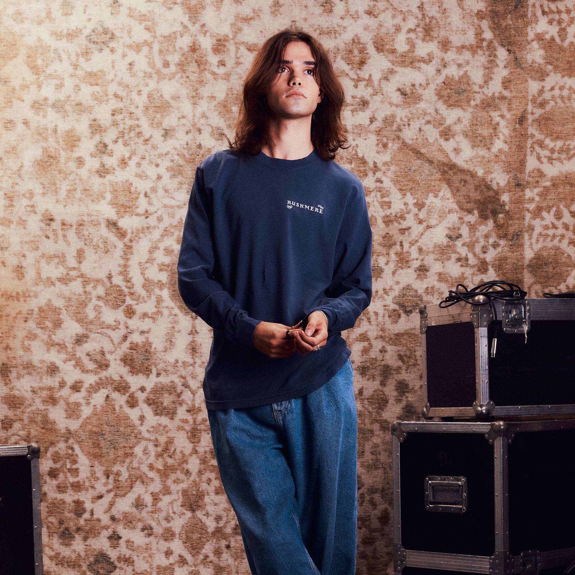 Mumford & Sons  - Blue Stamp Print Long Sleeve T-Shirt