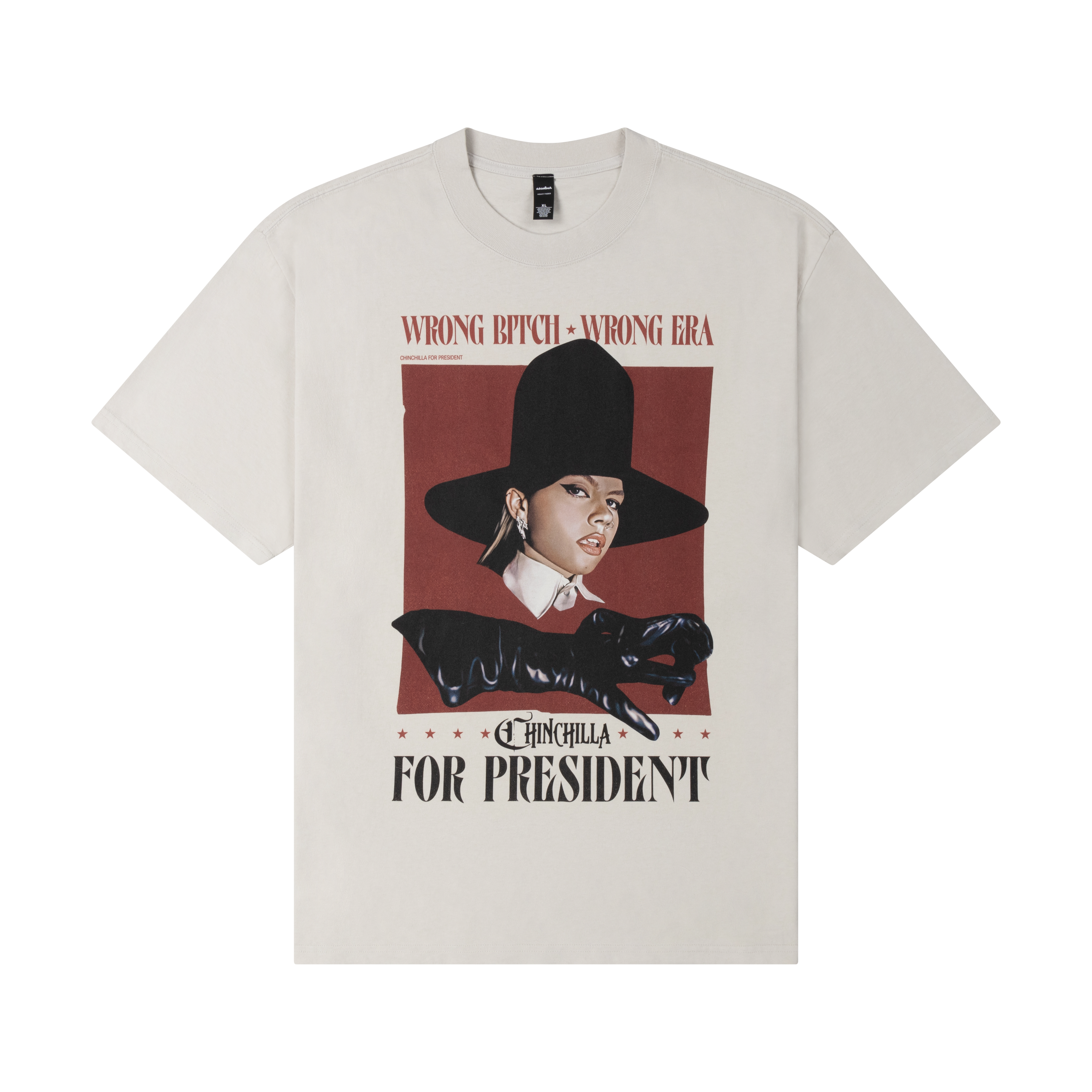 Chinchilla - CHINCHILLA FOR PRESIDENT T-SHIRT BONE