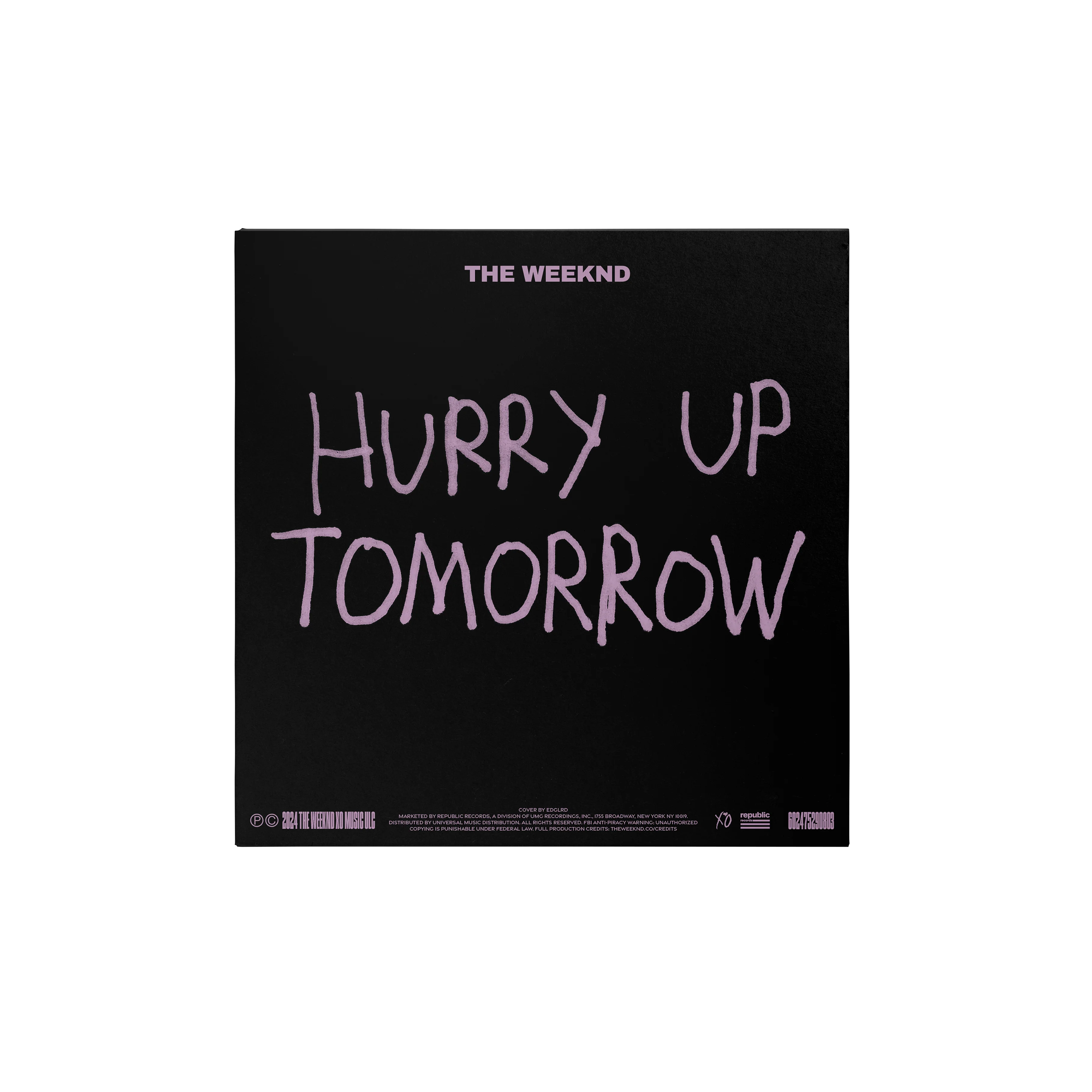 The Weeknd - The Weeknd x Harmony Korine for EDGLRD ‘Hurry Up Tomorrow’ Collector’s Edition Vinyl