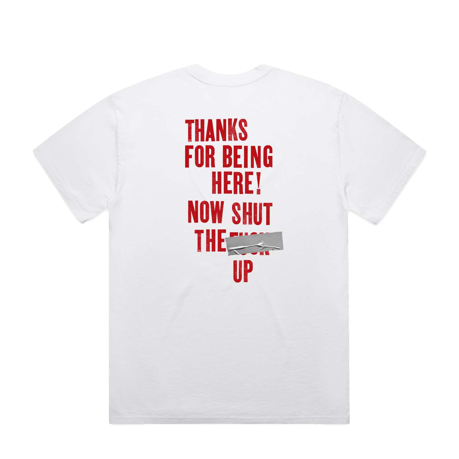 Mumford & Sons  - White Thank You For Being Here T-Shirt (Censored)