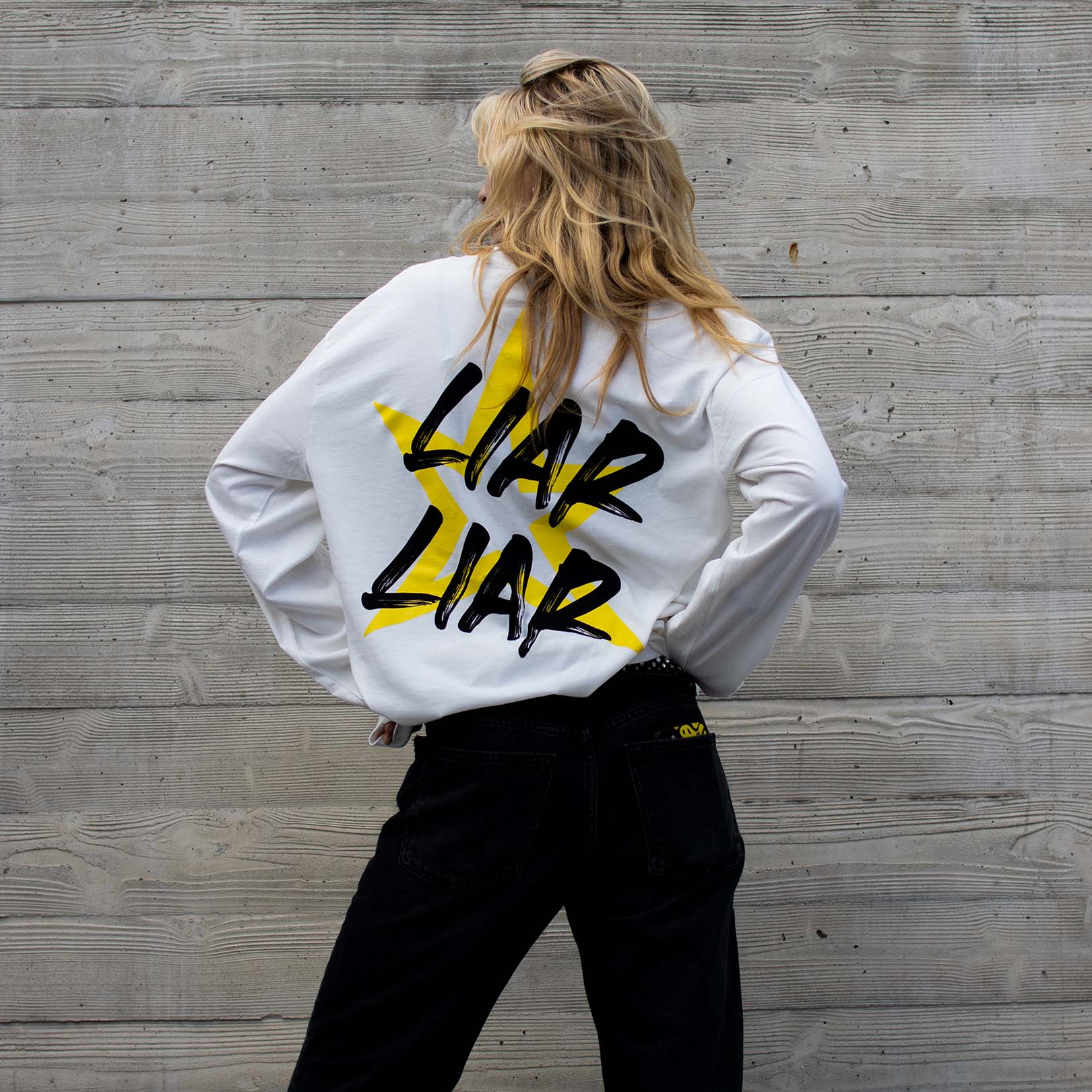 Dylan - Liar Liar Off White Long Sleeve T-shirt