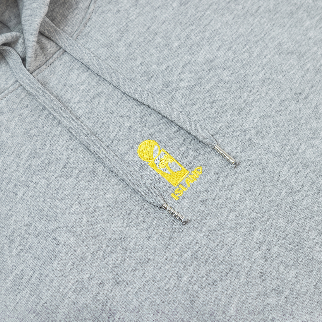 Island Records - Embroidered Logo Grey Hoodie