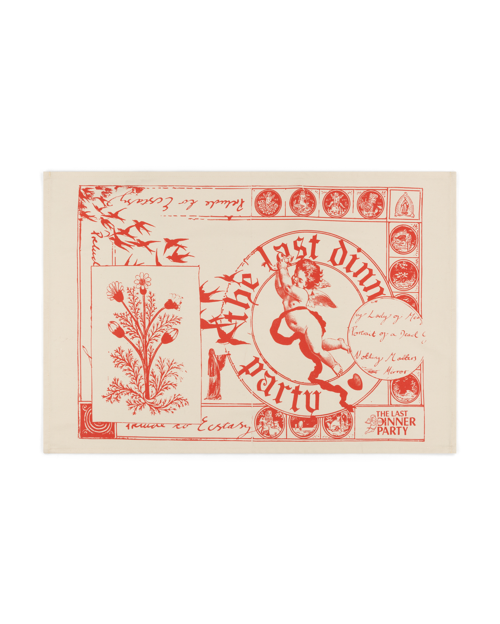 The Last Dinner Party - Red Tapestry Tea Towel