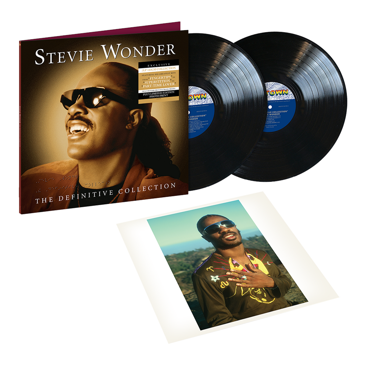Stevie Wonder - The Definitive Collection: Exclusive Vinyl 2LP w/ Limited Litho Photo Print