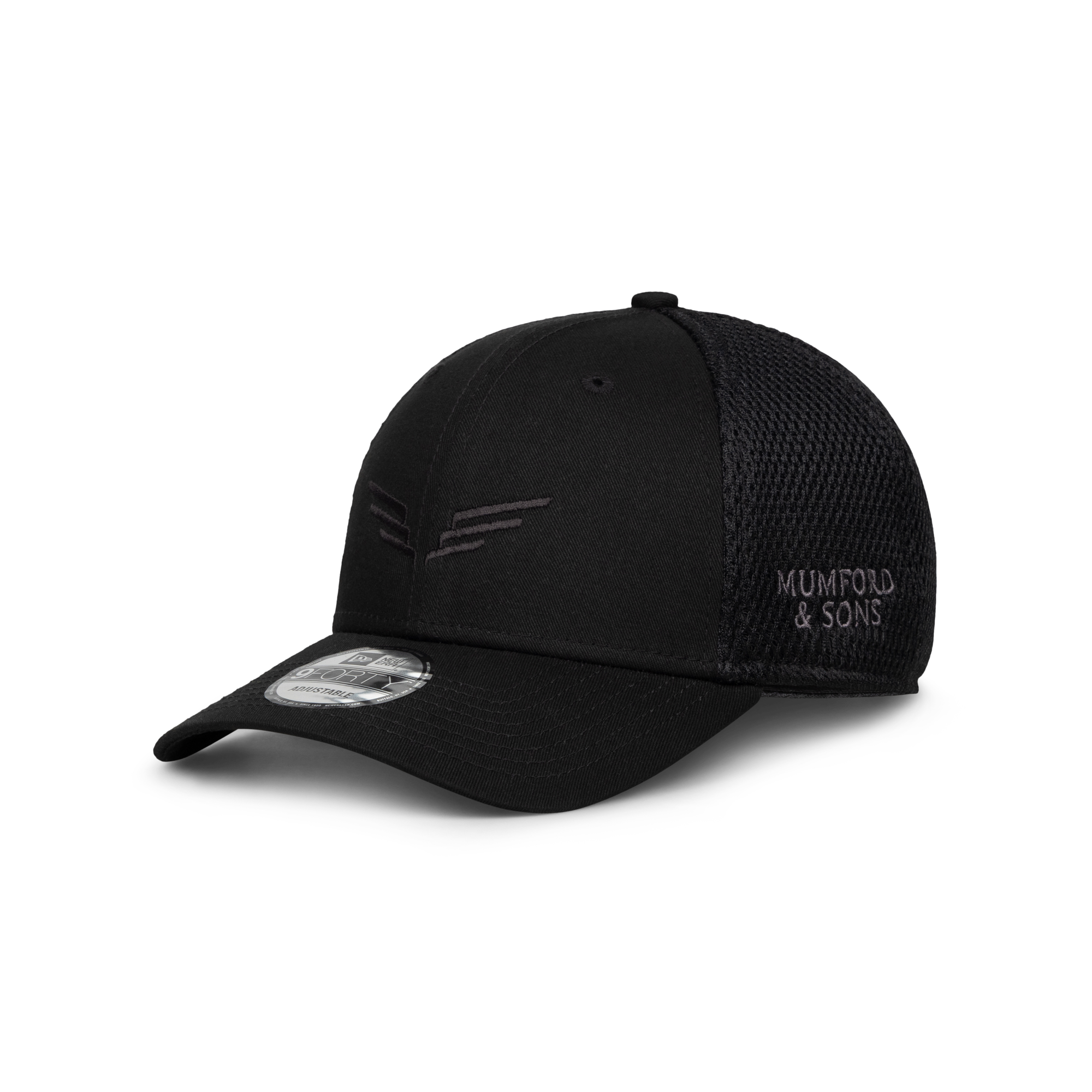 Mumford & Sons  - Black Embroidered Wings Trucker Cap