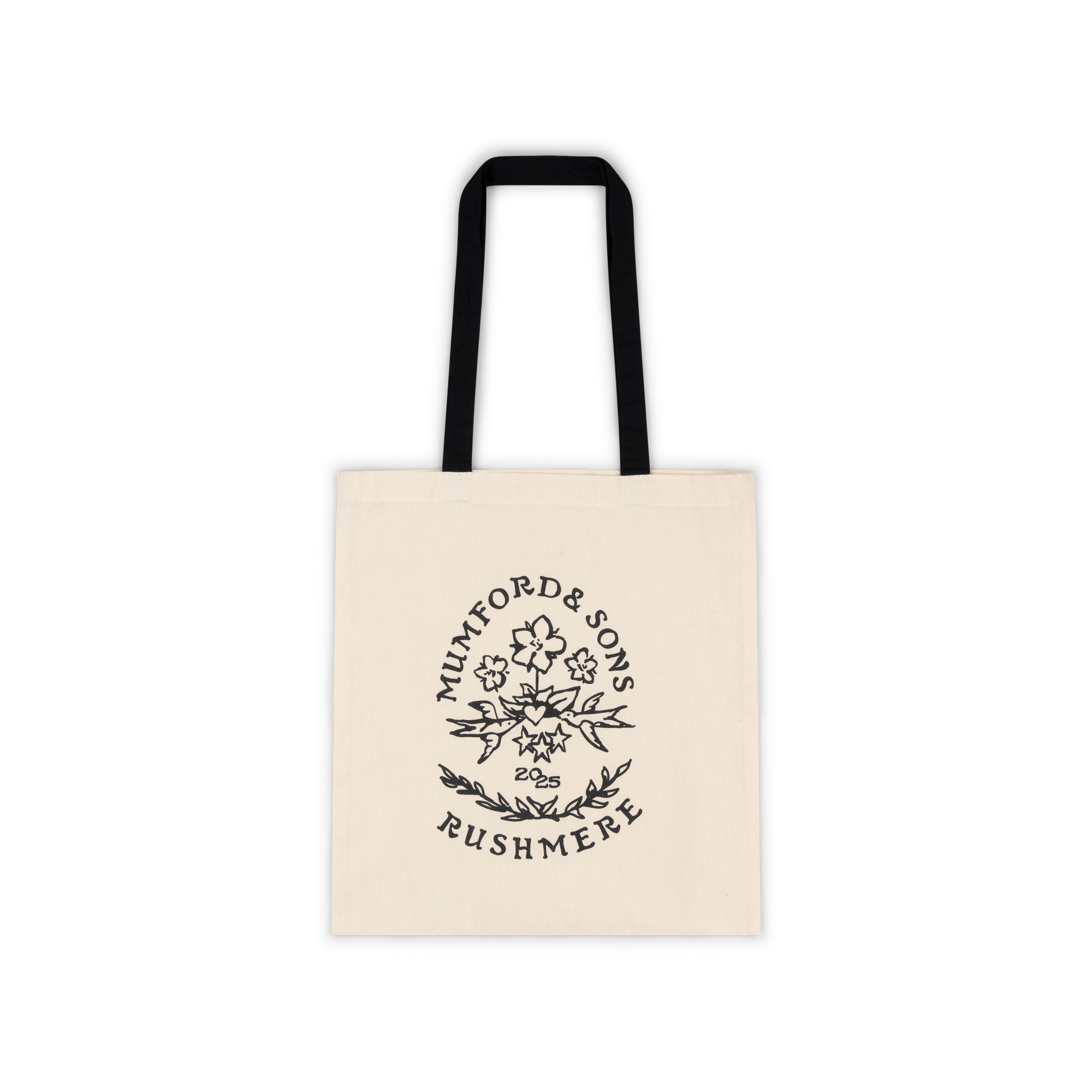 Mumford & Sons  - Beige Stamp Print Tote Bag
