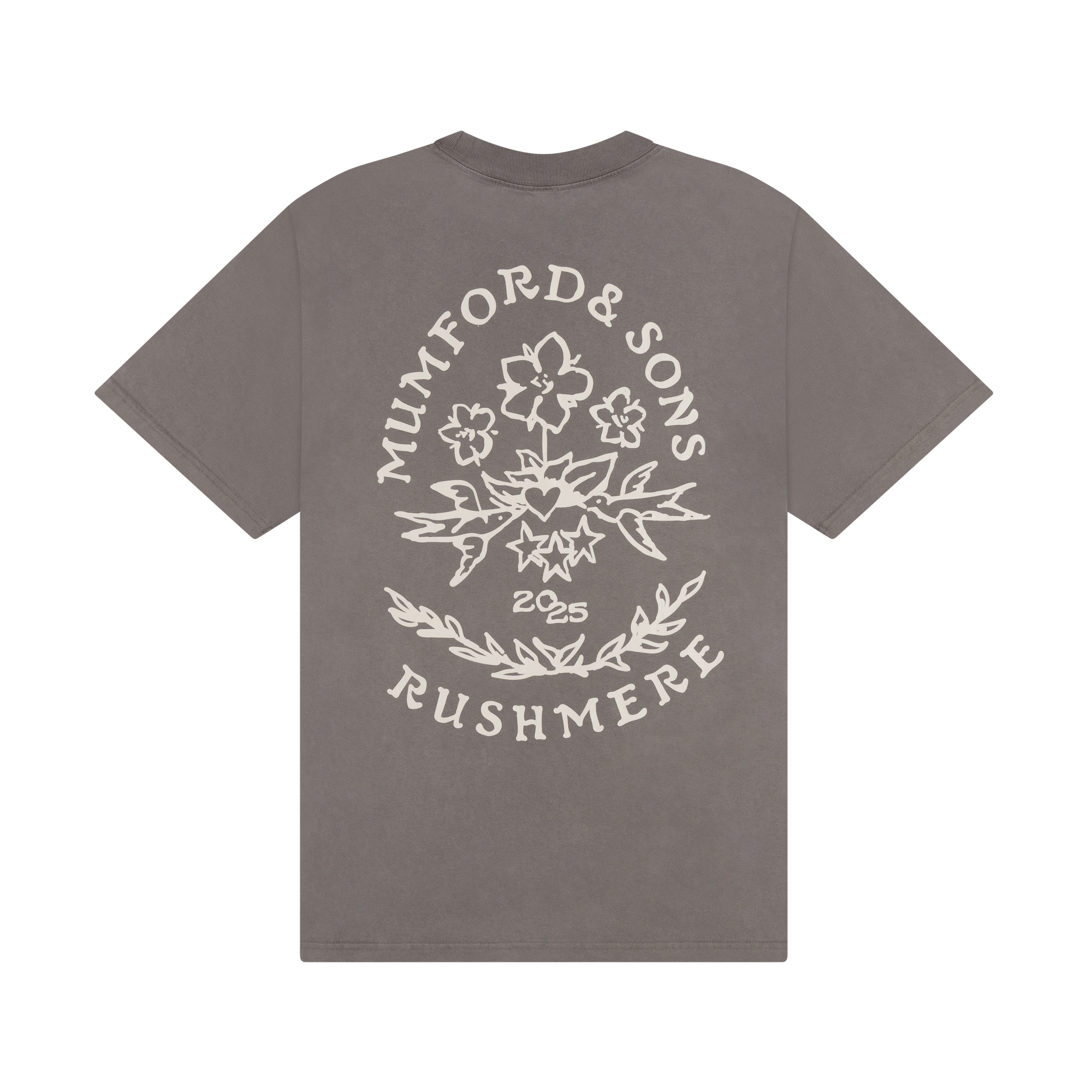 Mumford & Sons  - Dark Grey Stamp Print T-Shirt