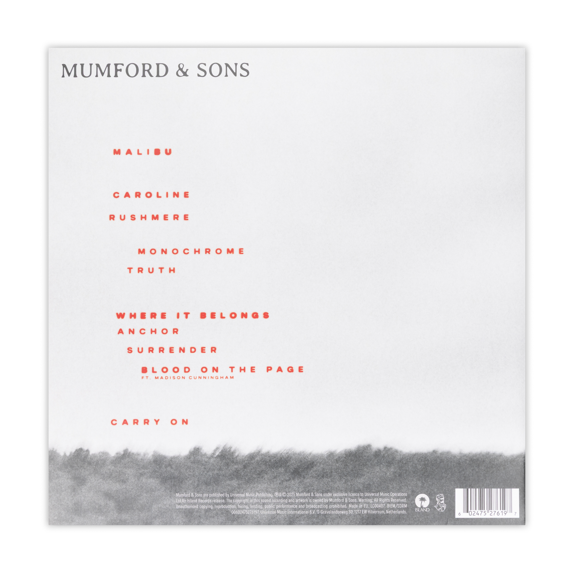 Mumford & Sons - RUSHMERE: Fairground Transparent Vinyl LP