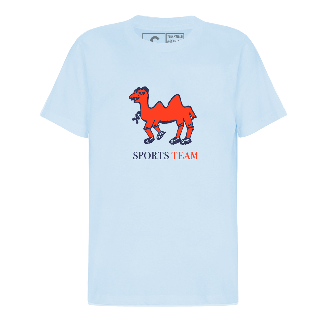 Sports Team - Camel Tee: Baby Blue