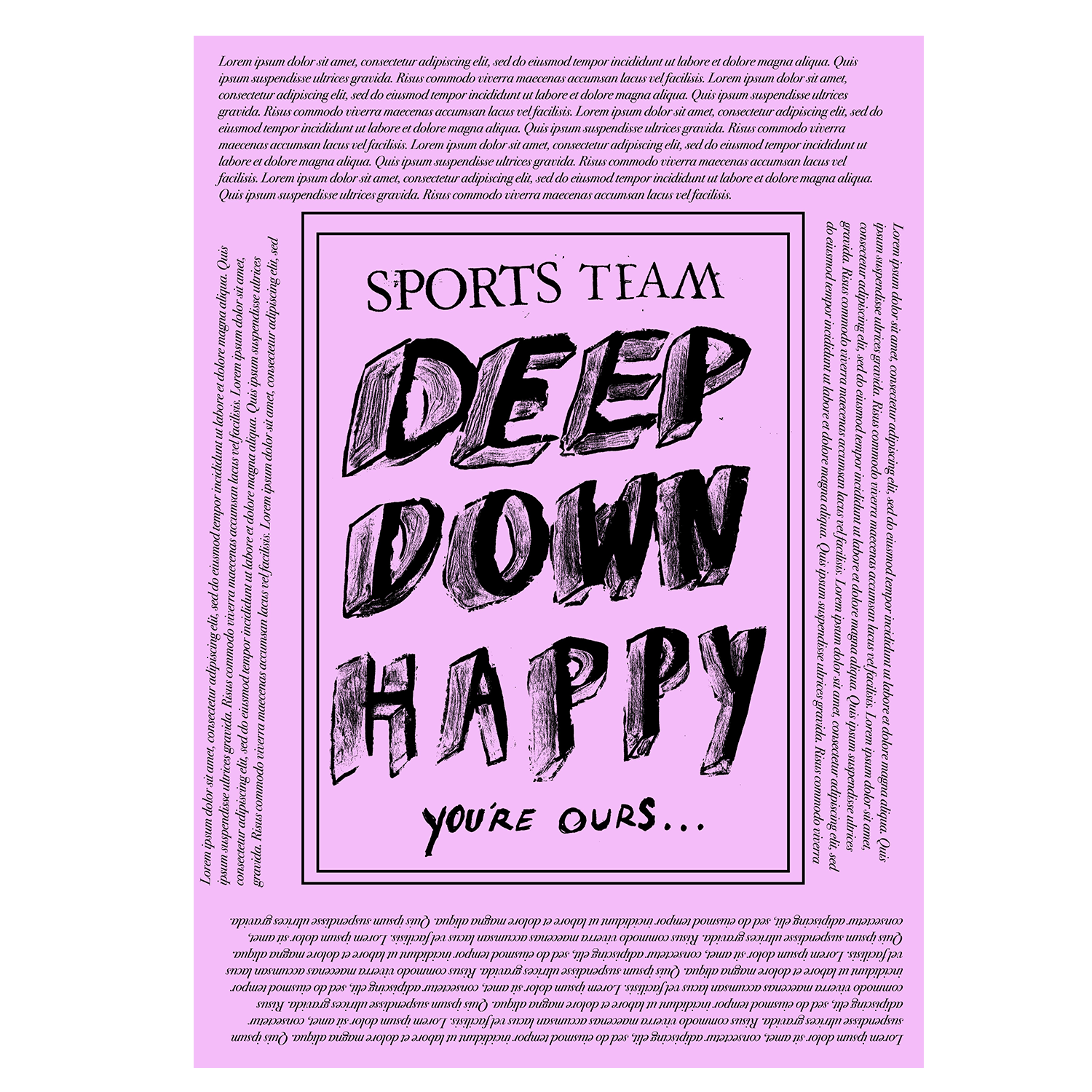 Sports Team - Deep Down Happy: Personalised Poster