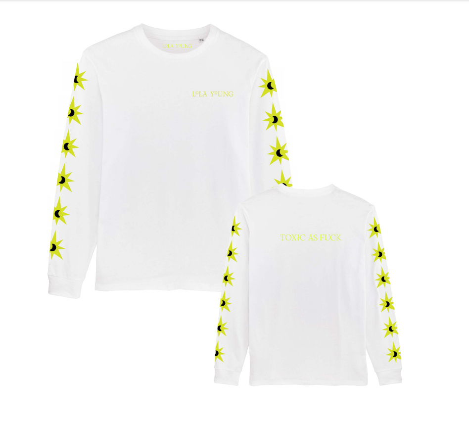 Lola Young - Long Sleeve Star Arm Tee (White)
