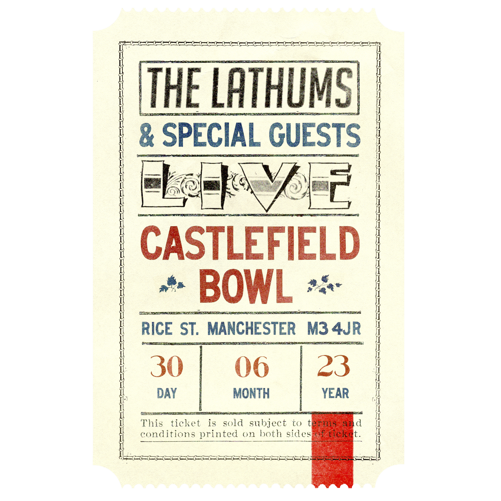 The Lathums - Castlefield Bowl Limited Edition Commemorative Ticket 