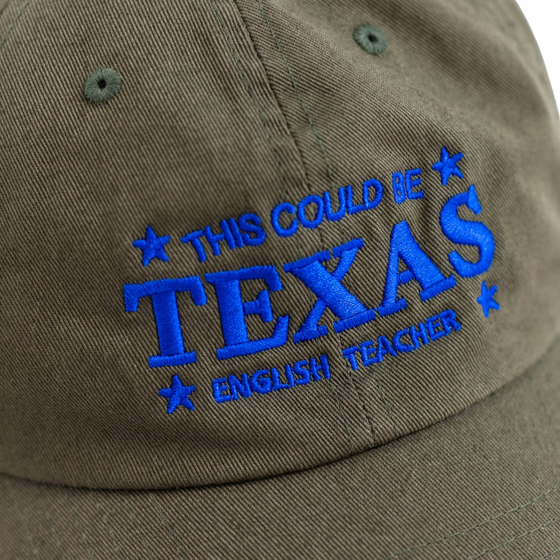 English Teacher - This Could Be Texas Green Embroidered Cap